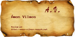 Ámon Vilmos névjegykártya